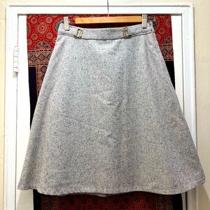 The Limited A line, grey, wool and polyester blend skirt. Super cute for work!
